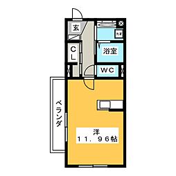 サザンコート茅ヶ崎 ワンルームの間取図画像