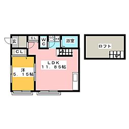 C-SPACE 1LDKの間取図画像
