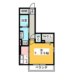 サンライズ柄沢東館 1Kの間取図画像