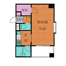 メゾンドセリーズ 2階ワンルームの間取り