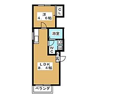 グラン上大岡 1階1LDKの間取り
