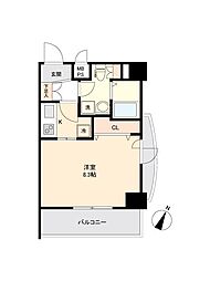 アルカサーノ新杉田 1Kの間取図画像