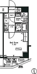 ParkAxis横浜井土ヶ谷 1Kの間取図画像