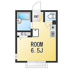 エクセレント上永谷 ワンルームの間取図画像