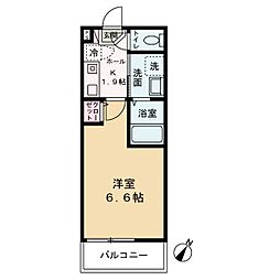 グランステージ横濱杉田 1Kの間取図画像