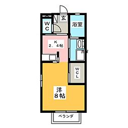 サンライツ ワンルームの間取図画像