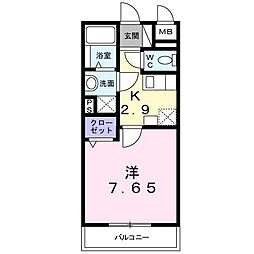 エテルノ 1Kの間取図画像