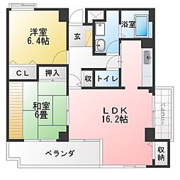 ヴェルドミール仲町台 2LDKの間取図画像