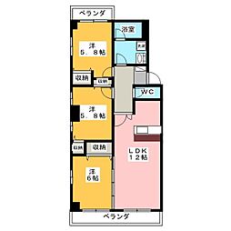 リベラル仲町台 3LDKの間取図画像