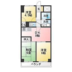 グリーンヒルズ・S 3DKの間取図画像
