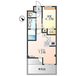 フェリーチェ 1LDKの間取図画像