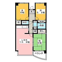 グレース代官2 3LDKの間取図画像