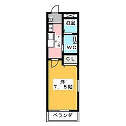 ミレーヌ仲町台 1Kの間取図画像