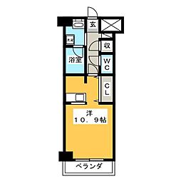 アンビエンテ横浜鴨居 ワンルームの間取図画像