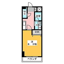 キャッスル葛ヶ谷 1Kの間取図画像