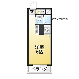 ウィルオリンピア ワンルームの間取図画像