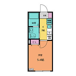 Ｂｏｎａｎｚａ追浜 2階1Kの間取り