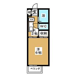 ヒルトップ金沢文庫1 1Kの間取図画像