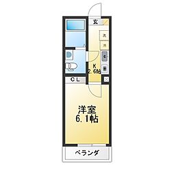 Linea K.B. 1Kの間取図画像