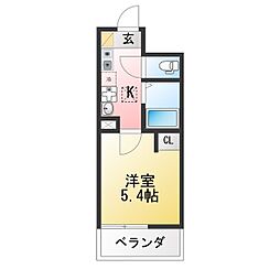 MKY金沢文庫 1Kの間取図画像