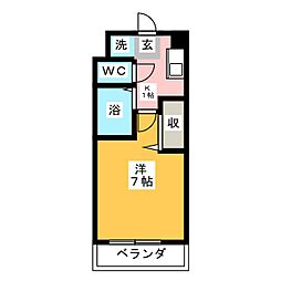 マモール北久里浜 1Kの間取図画像