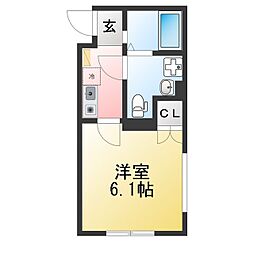 OPPAMA CREST 1Kの間取図画像