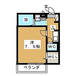 ブリーズ富岡 1Kの間取図画像