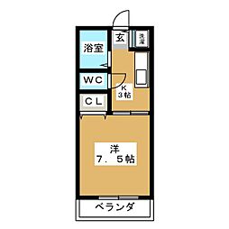 ポートヴィラ金沢文庫3 1Kの間取図画像