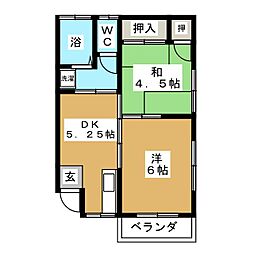 ハイムなかむら 2DKの間取図画像