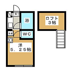 アップルハウス金沢八景 ワンルームの間取図画像