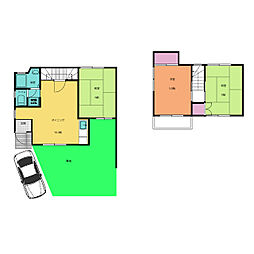 テラスハウス萩の家 2階3DKの間取り