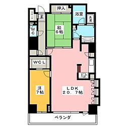 ニューシティ東戸塚ル・パルク・シエル 28階2LDKの間取り