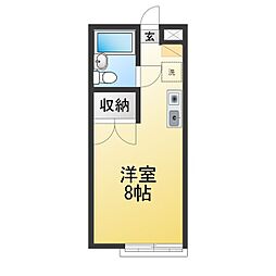 エスケーシティハイツ1 ワンルームの間取図画像