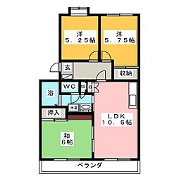 エスポワール天神 3LDKの間取図画像
