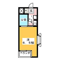 日神パレス戸塚 1Kの間取図画像