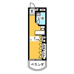 ラ・パルフェ・ド・シャテーニュNo.2 ワンルームの間取図画像
