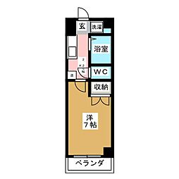 サンシティ北四番丁 1Kの間取図画像
