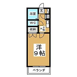 ワイレアヒルズ 1Kの間取図画像