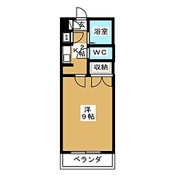 ワイレアヒルズ 1Kの間取図画像