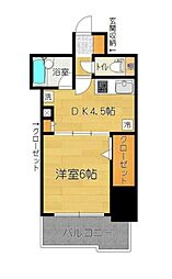 平和マンション北仙台 1DKの間取図画像