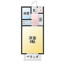 ランコントレ葉山 1Kの間取図画像