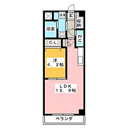 アークデュオ仙台宮町 1LDKの間取図画像