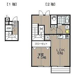 リーコーポ壱番館 1LDKの間取図画像