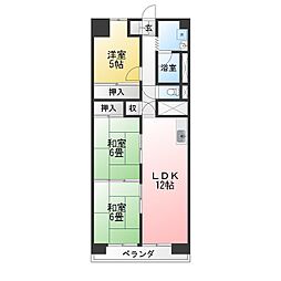 チサンマンション雨宮町 3LDKの間取図画像