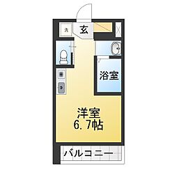 令和ライフ北目町 ワンルームの間取図画像