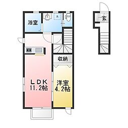フルラージュニナ 1LDKの間取図画像