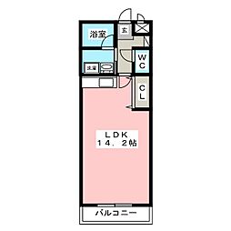 ライトメロウ ワンルームの間取図画像