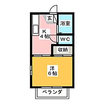 フレグランス峰Ｂ棟  ｜ 栃木県宇都宮市峰４丁目（賃貸アパート1K・2階・24.50㎡） その2