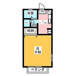 ディアスソフィアC 1Kの間取図画像