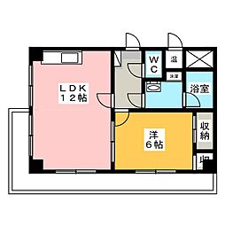 メゾンドベル1 1LDKの間取図画像